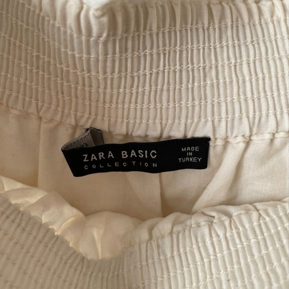 Zara Cream Embroidered Off The Shoulder Dress Sz S - Picture 6 of 9